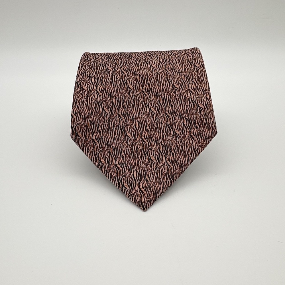 Vintage Ferrell Reed Silk Necktie Pattern Is Woven Directly Into The Fabric